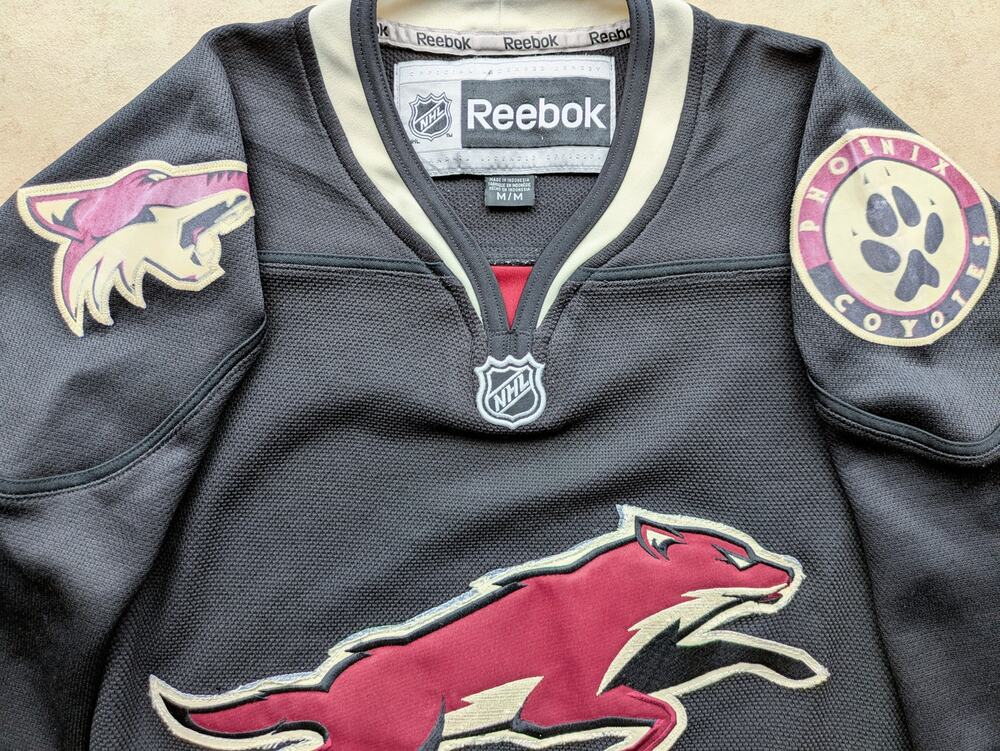 Arizona Coyotes 2000s Reebok Premier jersey Leap M 3rd Alt black Phoenix NHL vtg